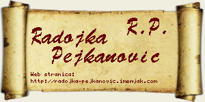 Radojka Pejkanović vizit kartica